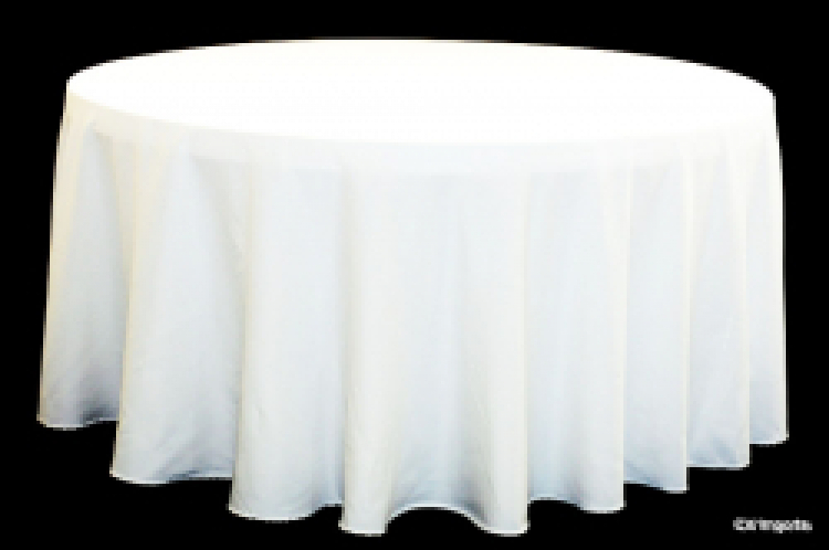 White 60 Round Table Linen